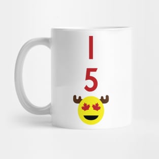 Canada 150 Emoji - Red/Yellow Mug